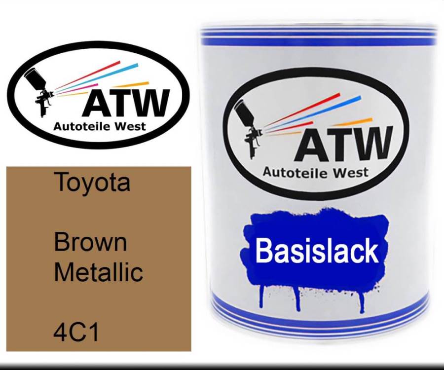 Toyota, Brown Metallic, 4C1: 1L Lackdose, von ATW Autoteile West.